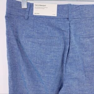 Ann Taylor The Straight Chambray Linen Blend Pants